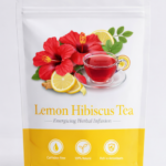 BluCup Red Citrus Infusion – Hibiscus Flower with Lemon | Bright & Tangy Herbal Drink | Caffeine Free | 30 Premium Tea Bags