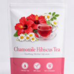 BluCup Red Calm Infusion – Hibiscus Flower with Chamomile | Smooth & Relaxing Herbal Drink | Caffeine Free | 30 Premium Tea Bags